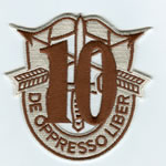 Special Forces Crest Patch with 10th Group Number (Desert)