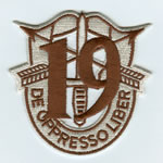 Special Forces Crest Patch with 19th Group Number (Desert)