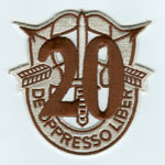 Special Forces Crest Patch with 20th Group Number (Desert )