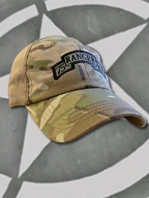 SpartanCap 75th Ranger Regiment Scroll (#068) Mesh Tactical Team Cap Multicam