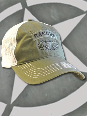 SpartanCap Ranger Tab Over Basic Airborne Wings (#205) DT630